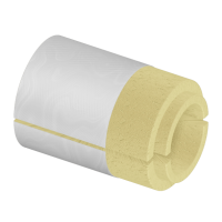 Скорлупа ППУ фольгированная 530x50 мм для труб ГОСТ 30732-2020