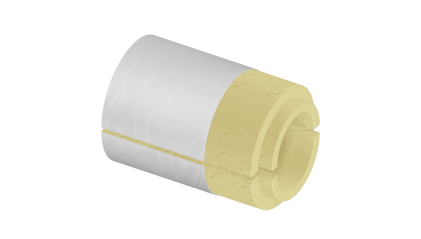 скорлупу ППУ фольгированная 820x50 мм для труб купить в Москве