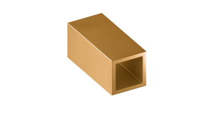 трубу латунную профильную квадратную ДКВНТ 10x10x2 мм Л90 купить в Москве