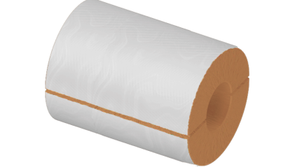 цилиндр теплоизоляционный базальтовый 108x60x500 мм Г1 Ц 100 купить в Москве