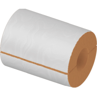 Цилиндр теплоизоляционный базальтовый вырезной оцинкованный 108x100x500 мм Г1 Ц 100 ГОСТ 23208-2022