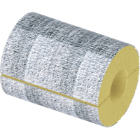 Цилиндр теплоизоляционный минераловатный вырезной фольгированный 630x30x1000 мм Г1 Ц 100 ГОСТ 23208-2022