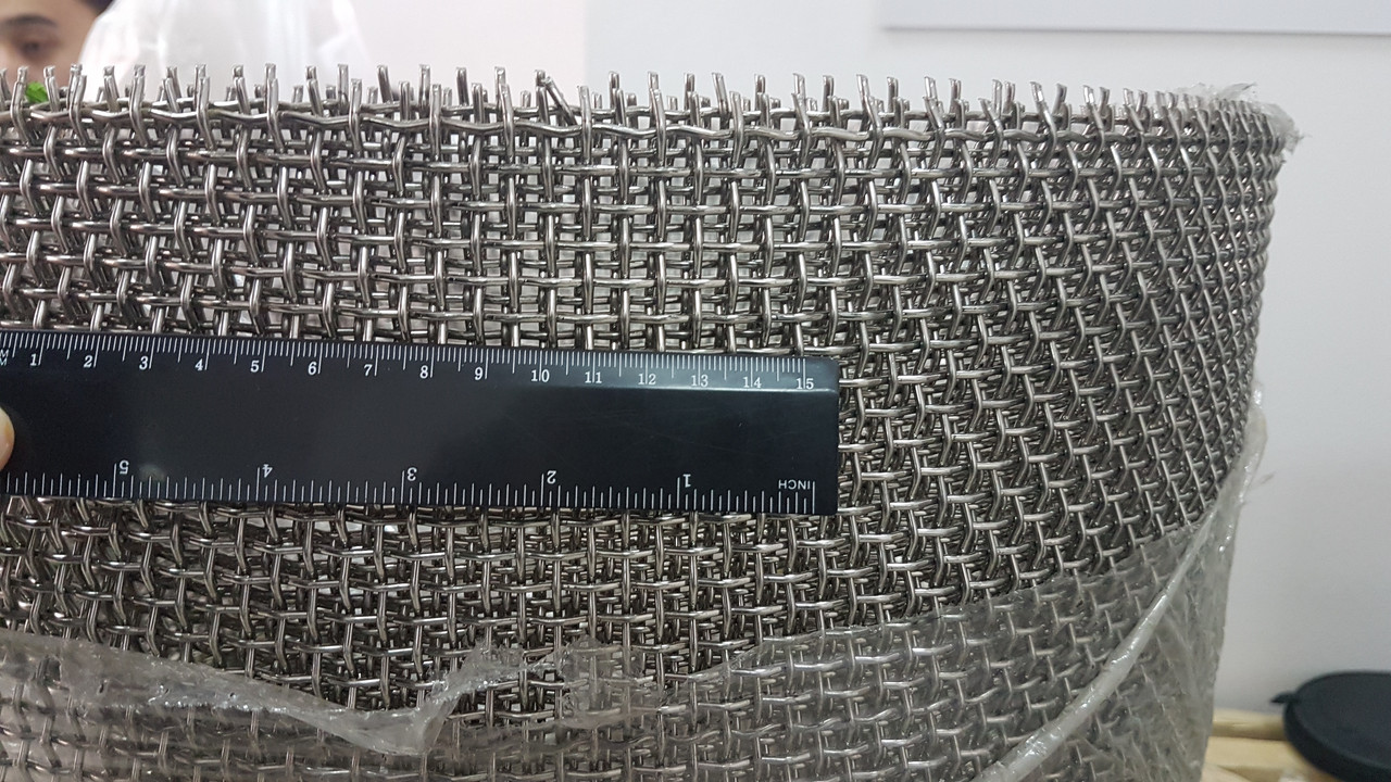 Сетка нержавеющая рифленая (канилированная) 2x2x1,2 мм 12Х18Н10Т ГОСТ 3306-88 фото